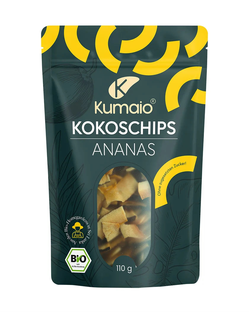 Kumaio - Bio Kokoschips Ananas 110g